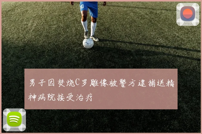 男子因焚烧C罗雕像被警方逮捕送精神病院接受治疗